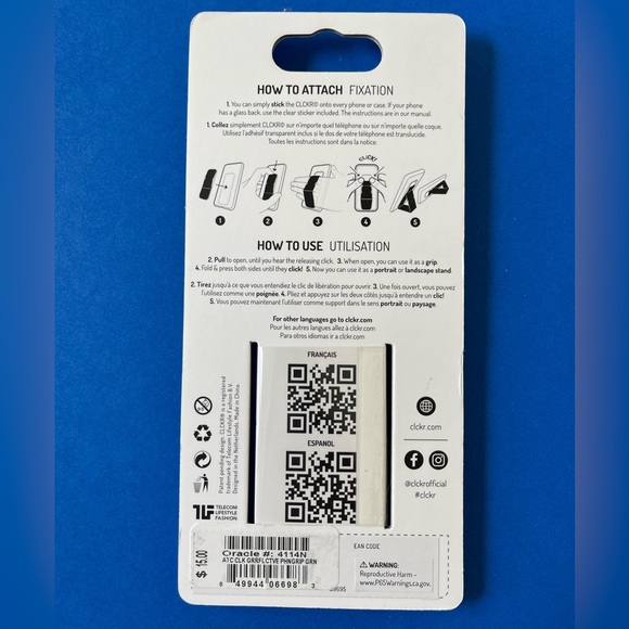 CLCKR Phone Grip & Stand - Reflective Green - Picture 3 of 4